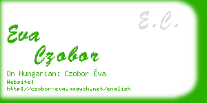 eva czobor business card